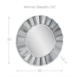 Maklaine Contemporary Wall Mirror With Bevel Glass Frame in Clear