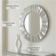 Maklaine Contemporary Wall Mirror With Bevel Glass Frame in Clear