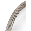 Maklaine Contemporary Round Antique Silver Resin Wall Mirror