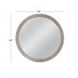 Maklaine Contemporary Round Antique Silver Resin Wall Mirror