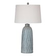 Maklaine Modern Green & Cream Resin Table Lamp With Linen Shade