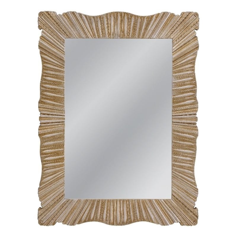 Maklaine Decorative Wall Mirror With Silver And Gold Accents Frame