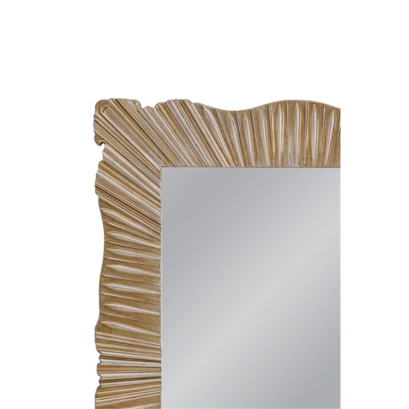 Maklaine Decorative Wall Mirror With Silver And Gold Accents Frame