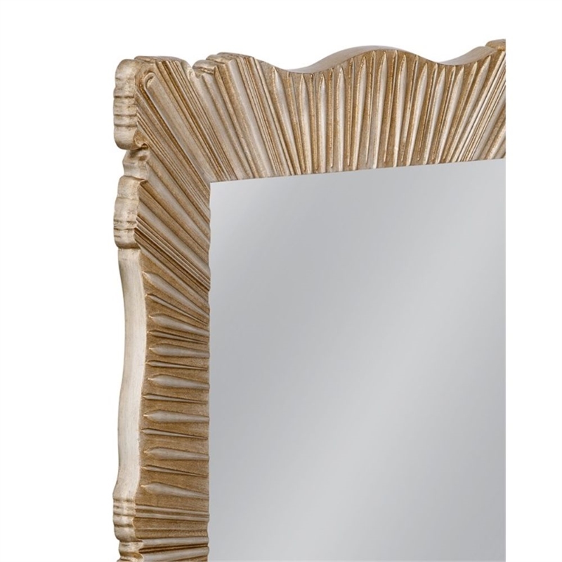 Maklaine Decorative Wall Mirror With Silver And Gold Accents Frame