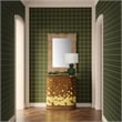 Maklaine Decorative Wall Mirror With Silver And Gold Accents Frame