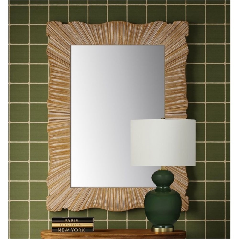 Maklaine Decorative Wall Mirror With Silver And Gold Accents Frame