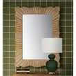 Maklaine Decorative Wall Mirror With Silver And Gold Accents Frame