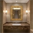 Maklaine Decorative Wall Mirror With Silver And Gold Accents Frame