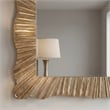 Maklaine Decorative Wall Mirror With Silver And Gold Accents Frame
