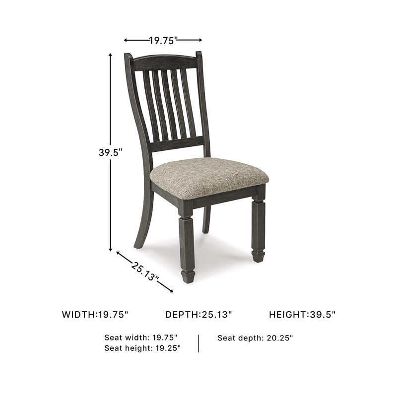 Maklaine Set of 8 Gray Wood Dining Extension Table & Server & Side Chairs