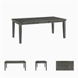 Maklaine Set of 8 Gray Wood Dining Extension Table & Server & Side Chairs