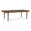 Maklaine Set of 5 Brown Dining Extension Table & Upholstered Side Chairs