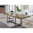 Maklaine Set of 7 Dining Extension Table & Upholstered Side Chairs