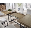 Maklaine Set of 7 Dining Extension Table & Upholstered Side Chairs