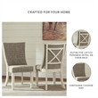 Maklaine Set of 7 Dining Extension Table & Upholstered Side Chairs