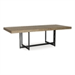 Maklaine Set of 5 Dining Extension Table & Upholstered Side Chairs