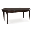 Maklaine Set of 7 Brown Dining Extension Table & Faux Leather Side Chairs