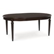 Maklaine Set of 5 Brown Dining Extension Table & Faux Leather Side Chairs
