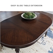Maklaine Set of 5 Brown Dining Extension Table & Faux Leather Side Chairs