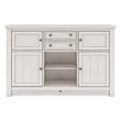 Maklaine Set of 8 Dining Extension Table & Server & Upholstered Chairs