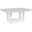 Maklaine Set of 8 Dining Extension Table & Server & Upholstered Chairs