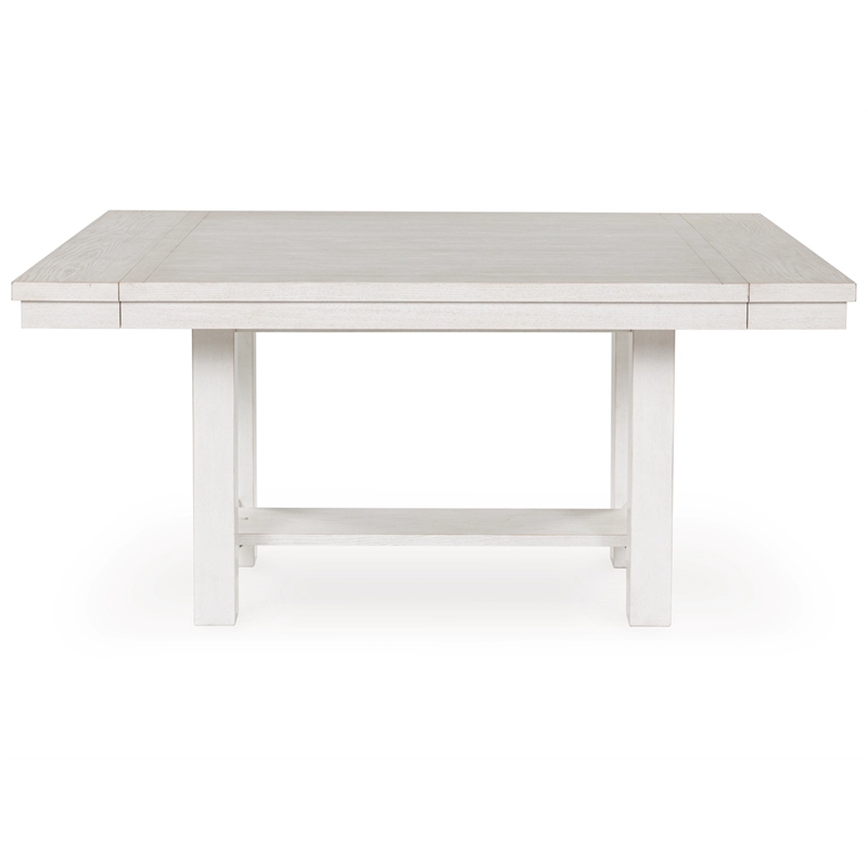 Maklaine Set of 6 Dining Extension Table & Server & Upholstered Chairs
