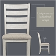 Maklaine Set of 6 Dining Extension Table & Server & Upholstered Chairs