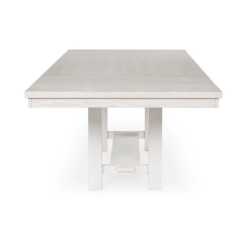 Maklaine Set of 6 Dining Extension Table & Server & Upholstered Chairs