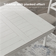 Maklaine Set of 6 Dining Extension Table & Server & Upholstered Chairs