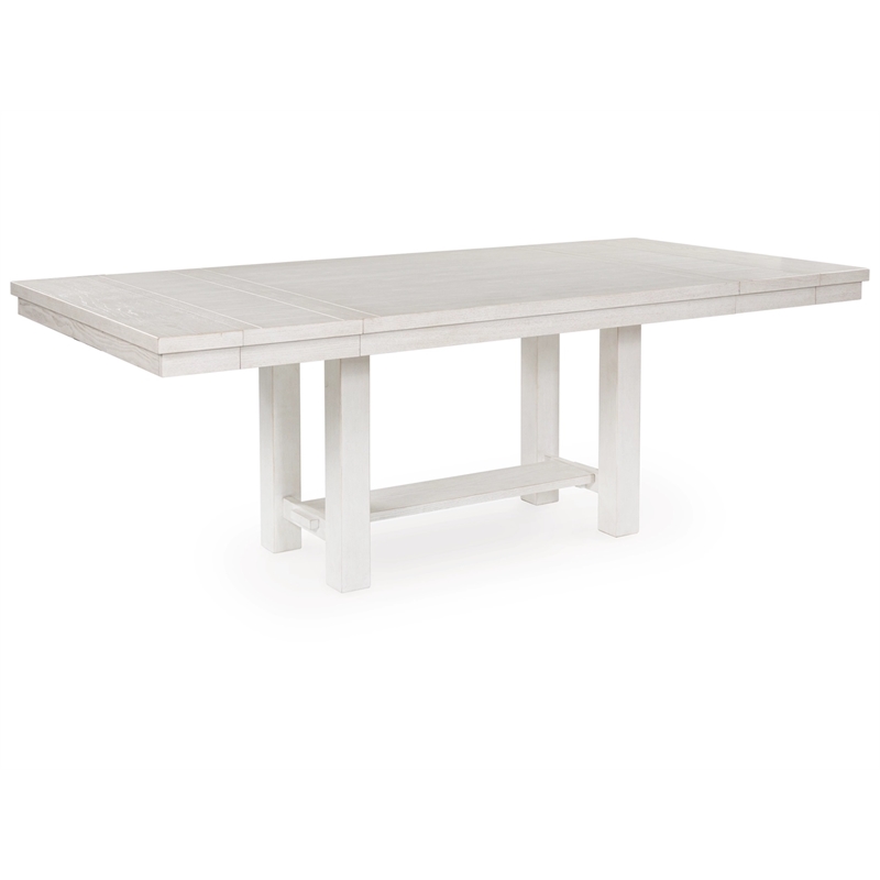 Maklaine Set of 6 Dining Extension Table & Server & Upholstered Chairs