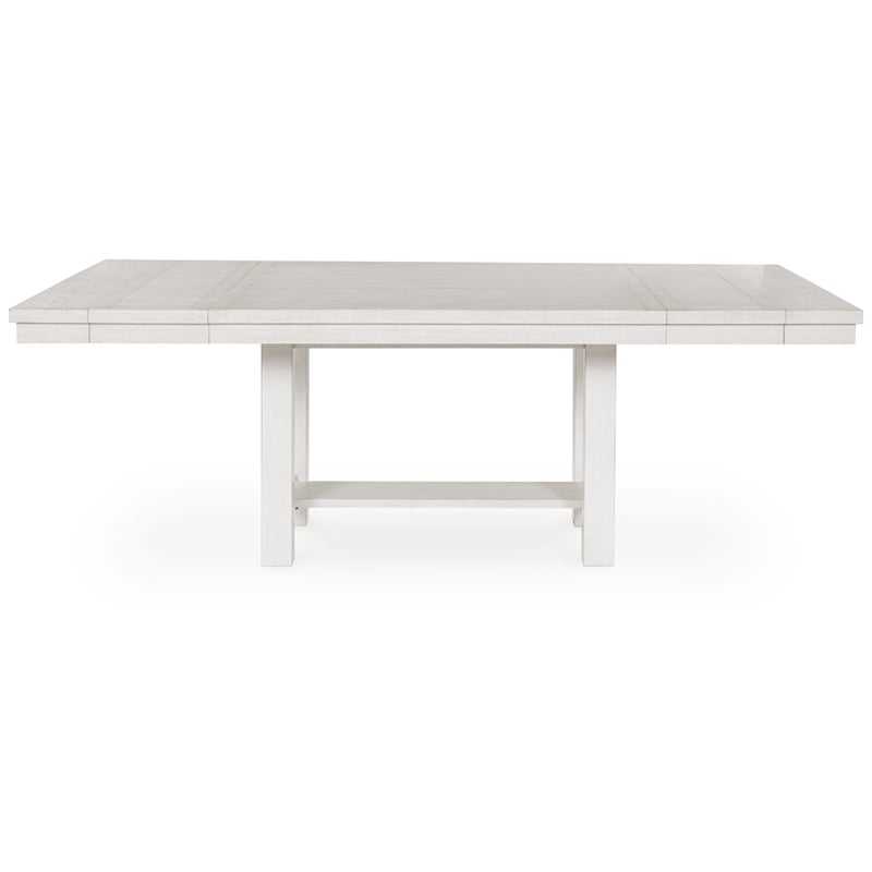 Maklaine Set of 6 Dining Extension Table & Server & Upholstered Chairs