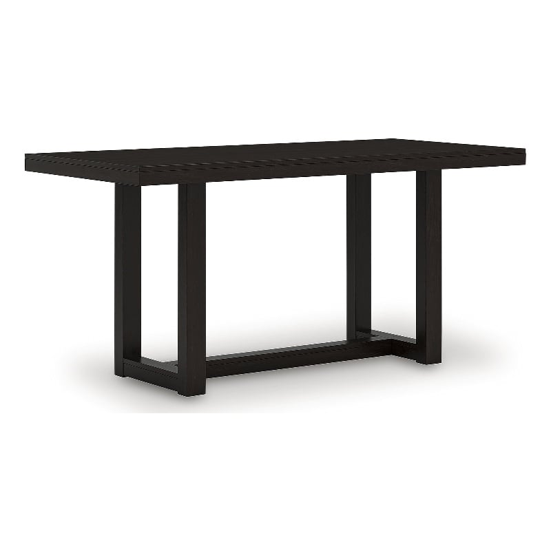 Maklaine Set of 5 Counter Height Dining Table & Fabric Upholstered Chairs