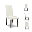 Maklaine Set of 5 Counter Height Dining Table & Fabric Upholstered Chairs