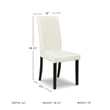 Maklaine Set of 5 Counter Height Dining Table & Fabric Upholstered Chairs