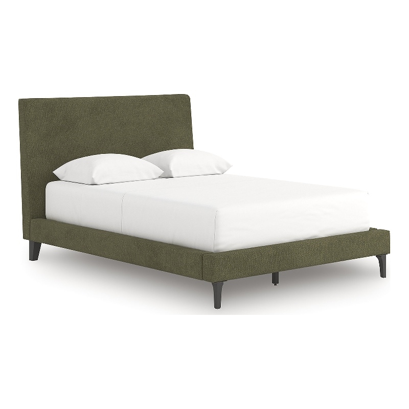 Maklaine Set of 5 Roll Slats Full Upholstered Bed & Chest & Mirror & Nightstands