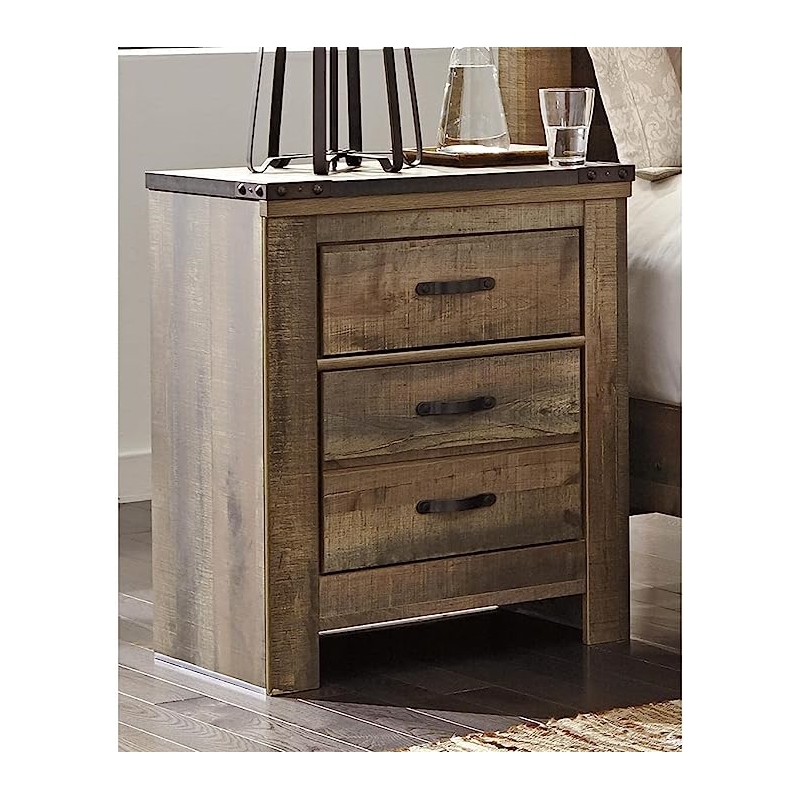 Maklaine Set of 5 Roll Slats Full Upholstered Bed & Chest & Mirror & Nightstands