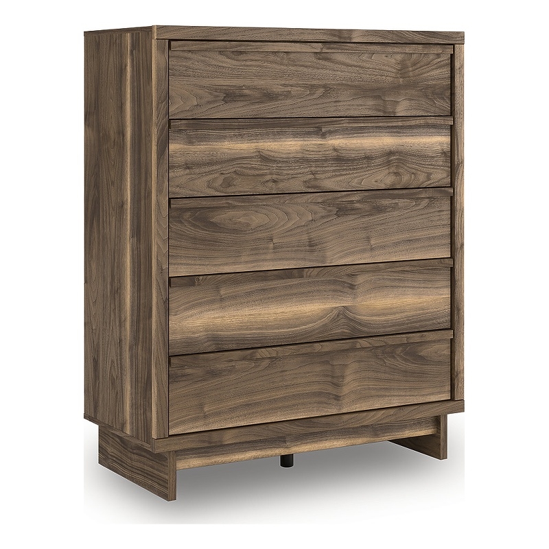 Maklaine Set of 5 California King Bed & Chest & Mirror & Nightstands
