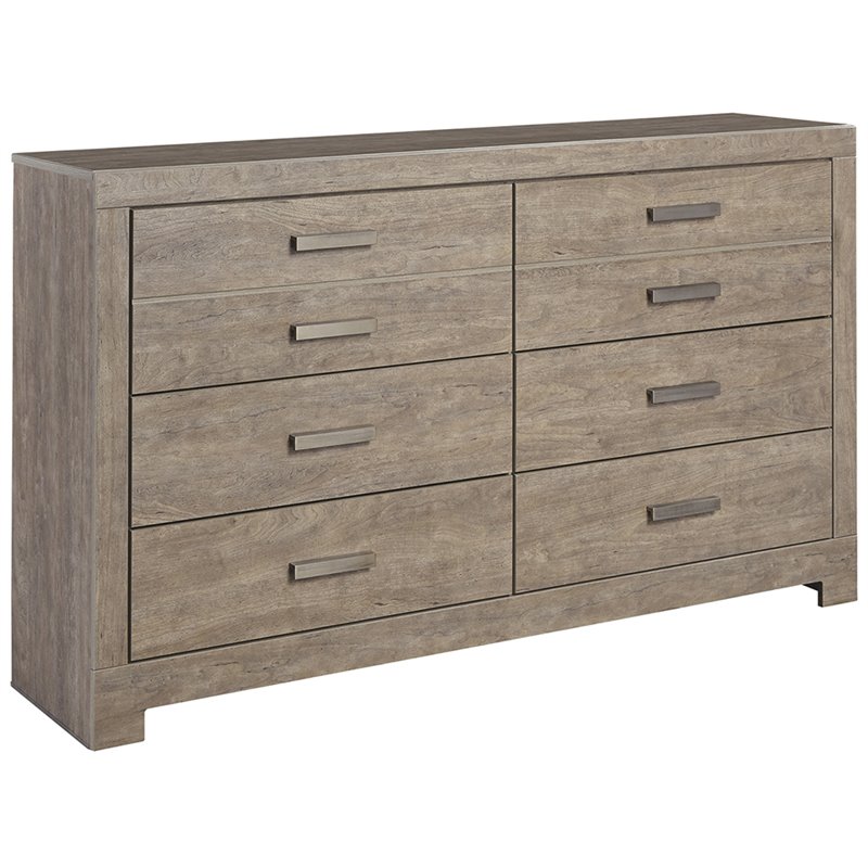 Maklaine Set of 5 California King Bed & Double Dresser & Mirror & Nightstands