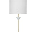 Maklaine White Marble and Brass Table Lamp