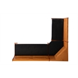Maklaine Transitional Faux Leather Cushion Set for Nook in Black