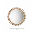 Maklaine Coastal Beveled Transitional Fir Wood Mirror in Natural