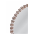 Maklaine Round Beaded Accent Mirror in White Washed Finish