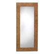 Maklaine Handwoven Coastal Seagrass Rattan Floor Mirror in Natural