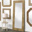 Maklaine Handwoven Coastal Seagrass Rattan Floor Mirror in Natural