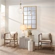 Maklaine Indoor/Outdoor Ceramic Side Table With Hollow Center in White