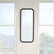Maklaine Contemporary Hand-Forged Iron Wall Mirror in Distressed Black