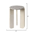 Maklaine Mango Wood and Terrazzo Stone Side Table With End Caps