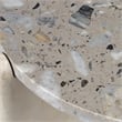 Maklaine Mango Wood and Terrazzo Stone Side Table With End Caps