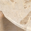Maklaine Mango Wood and Tendua Stone Coffee Table With End Caps