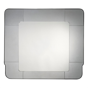 Maklaine Large Mercury Glass Border Iron Wall Mirror With Rounded Corners